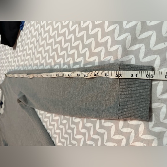 GAP Small Heather Grey Gray Sweatshirt with Side Zip - Picture 7 of 9